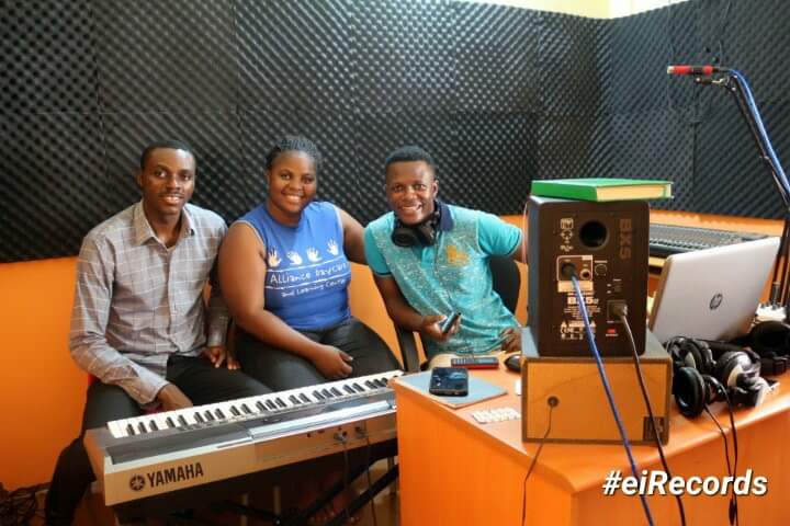 Good old days at ei Records with fellow talented musicians.