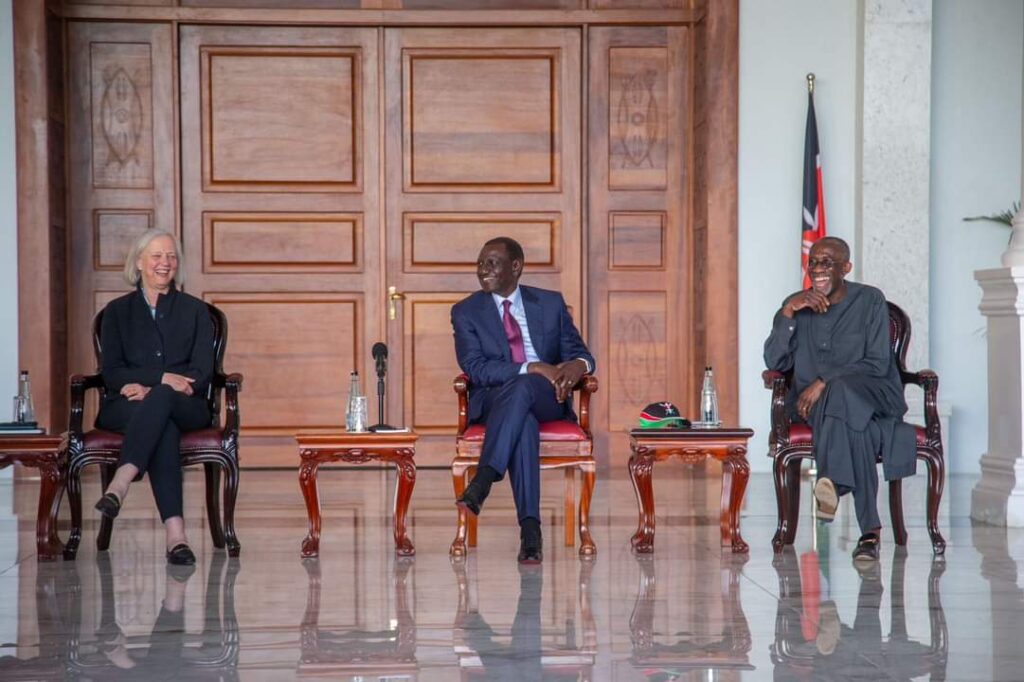 Prof. Hakeem Bello Osagie of Harvard Business School, President William Ruto of Kenya, American Ambassador to Kenya.