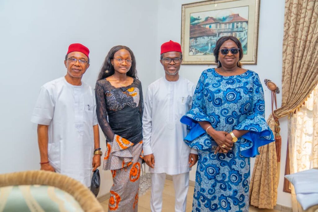 Prof. Joseph Ikechebelu, his amiable wife, his daughter who is an undergraduate in one of the renowned South Western located  schools and a friend.