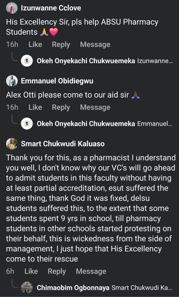 Some of replies to the advocacy content shared on Facebook.